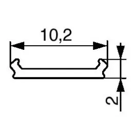 Rohová hliníková lišta ZARIA na LED osvetlenie s mliečnou krytkou / Biela matná