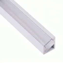 Rohová hliníková lišta ZARIA na LED osvetlenie s transparent krytkou / Biela matná