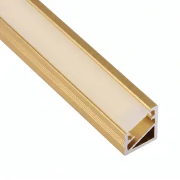 Rohová hliníková lišta ZARIA na LED osvetlenie s transparent krytkou / Hliník