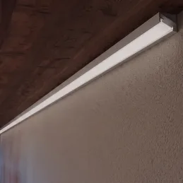 Rohová hliníková lišta ZARIA na LED osvetlenie s transparent krytkou / Hliník