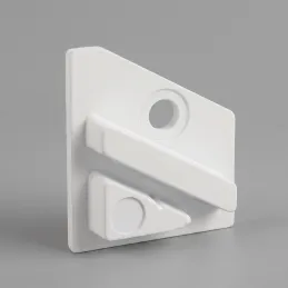 Sada 2ks koncoviek na rohový LED profil ZARIA - s dierou / Biela matná