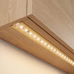 Zafrézovacia hliníková lišta ZARIA na LED osvetlenie s transparent krytkou / Zlatá