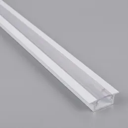 Zafrézovacia hliníková lišta ZARIA na LED osvetlenie s transparent krytkou / Biela matná