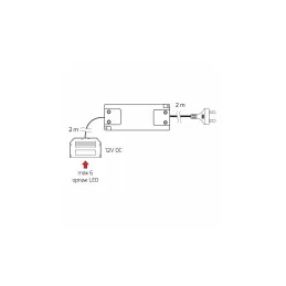 LED Trafo (sieťový adaptér) 12V MINI / s výstupnými konektormi a nožným vypínačom