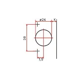 MINI záves naložený s tlmením 26 mm CLIP / Čierna