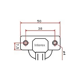 MINI záves naložený s tlmením 26 mm CLIP / Čierna