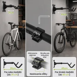 Nástenný držiak na bicykel EASY HOLD / Čierny
