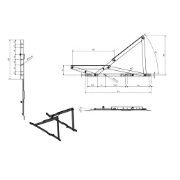 Zdvíhací pružinový mechanizmus na úložný priestor sedacej súpravy / Biela matná