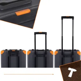 Sada náradia 1000 kusov s hliníkovým vozíkom / Antracit