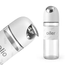 Sklenená fľaša na olivový olej alebo ocot s automatickým otváraním 510 ml / Biela
