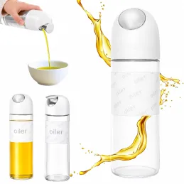 Sklenená fľaša na olivový olej alebo ocot s automatickým otváraním 510 ml / Biela