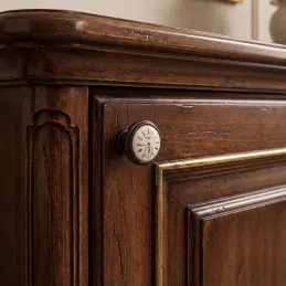 Úchytka knopka VIAMO CLOCK / Hnedá metalíza