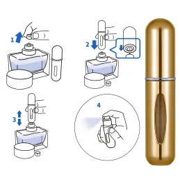 Cestovný rozprašovač na parfém 5ml / Zlatý