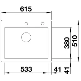 Keramický drez Blanco PALONA 6 / s tiahlom