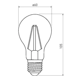 Dekoratívna LED žiarovka TANGO 4W / Dymová hnedá