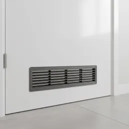 Obojstranná ventilačná mriežka do dverí 430 x 115 mm / Biela matná
