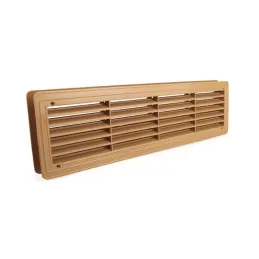 Obojstranná ventilačná mriežka do dverí 430 x 115 mm / Biela matná
