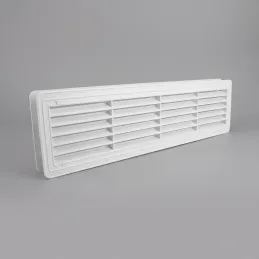 Obojstranná ventilačná mriežka do dverí 430 x 115 mm / Biela matná
