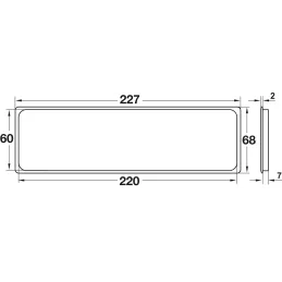 Obojstranná ventilačná mriežka do dverí 430 x 115 mm / Tmavohnedá