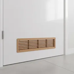 Obojstranná ventilačná mriežka do dverí 430 x 115 mm / Tmavohnedá
