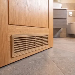 Obojstranná ventilačná mriežka do dverí 430 x 115 mm / Calvados