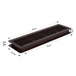Obojstranná ventilačná mriežka do dverí 430 x 115 mm / Calvados