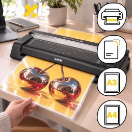 Laminovací stroj s rezačkou na papier EASY / Čierna