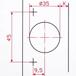 Záves 165° CLIP s tlmením a podložkou