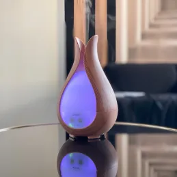 LED ultrazvukový zvlhčovač vzduchu s diaľkovým ovládaním DROP / Prírodné drevo