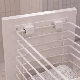 Výsuvný kôš na prádlo s tlmením a uchytením na dvierka ALO / Antracit