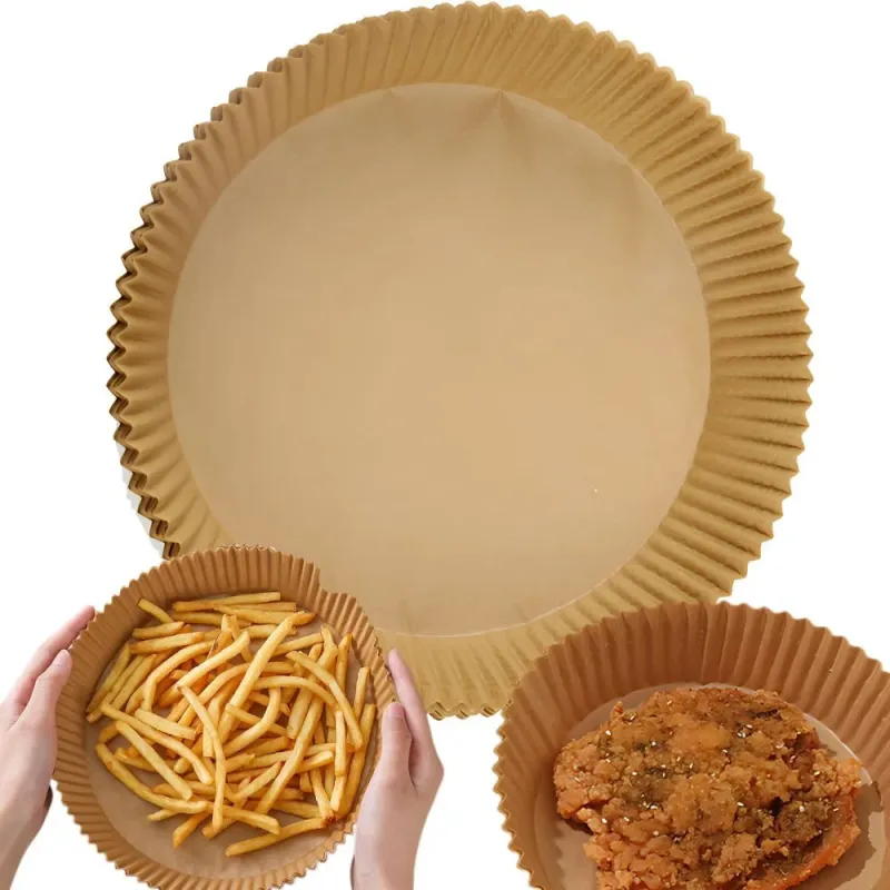 Sada 50ks guľatých papierových vložiek do fritézy