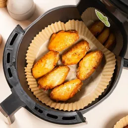 Sada 50ks guľatých papierových vložiek do fritézy