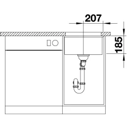 Keramický drez Blanco PALONA 6 / s tiahlom