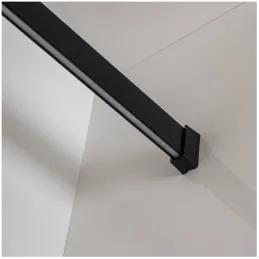 Vešiaková tyč SLIM na LED pásik s krytkou / Čierna